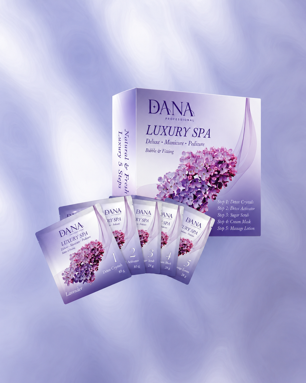 Lavender Luxury Manicure & Pedicure Spa Kit (5 steps)