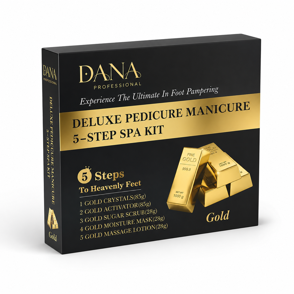 Gold Deluxe Manicure & Pedicure Spa Kit (5 steps)