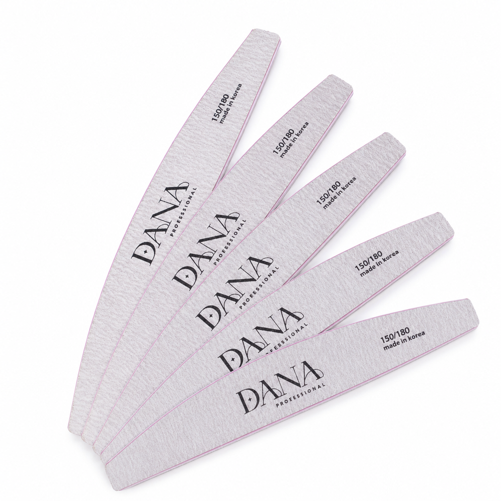 Premium Half Moon Nail File 150/180 Set (25pcs)
