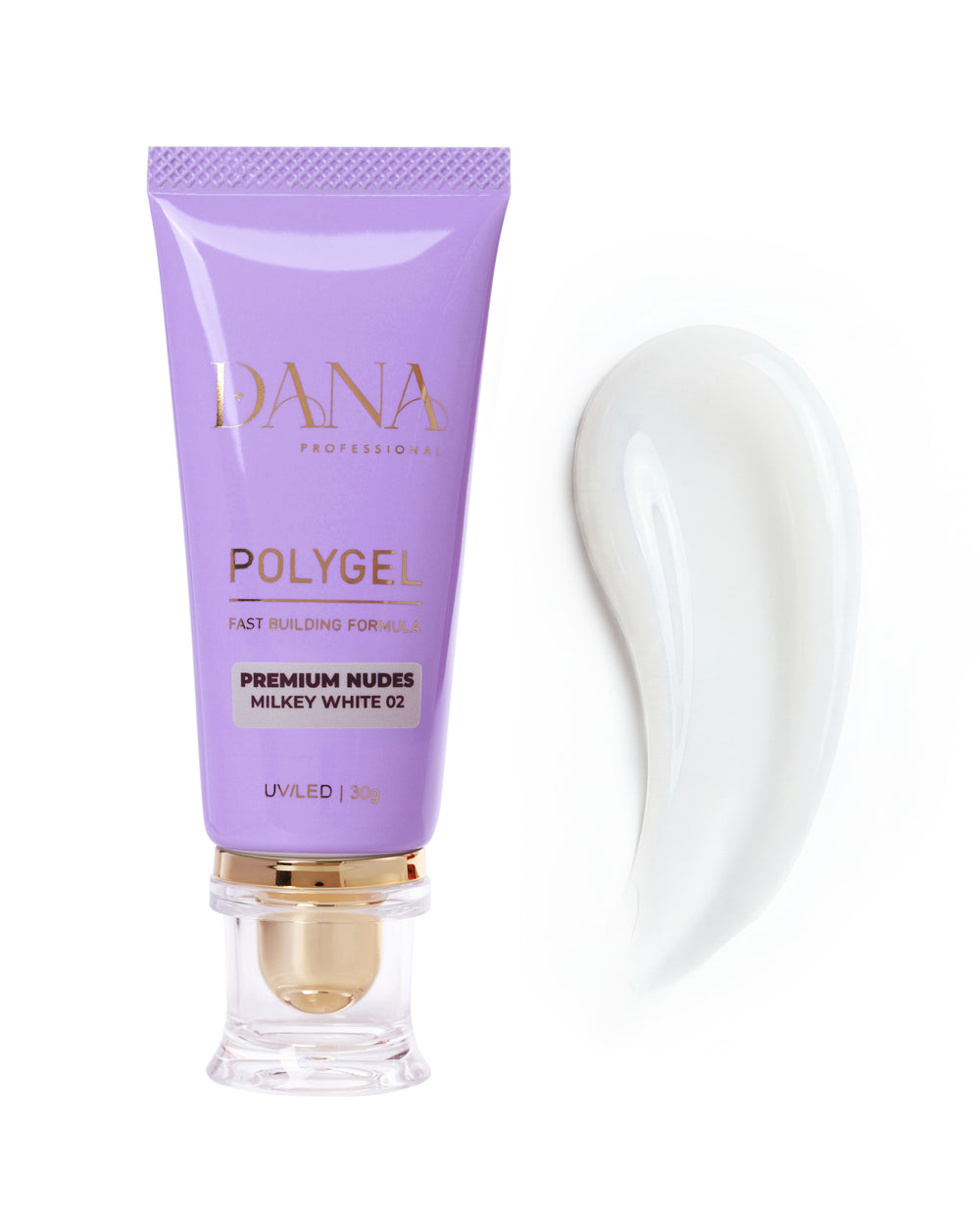 Dana Professional Polygel Premium Nudes - Milky White 02 (30ml)