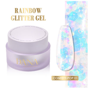 Rainbow Glitter Gel - Confetti Pop 01 (30ml)