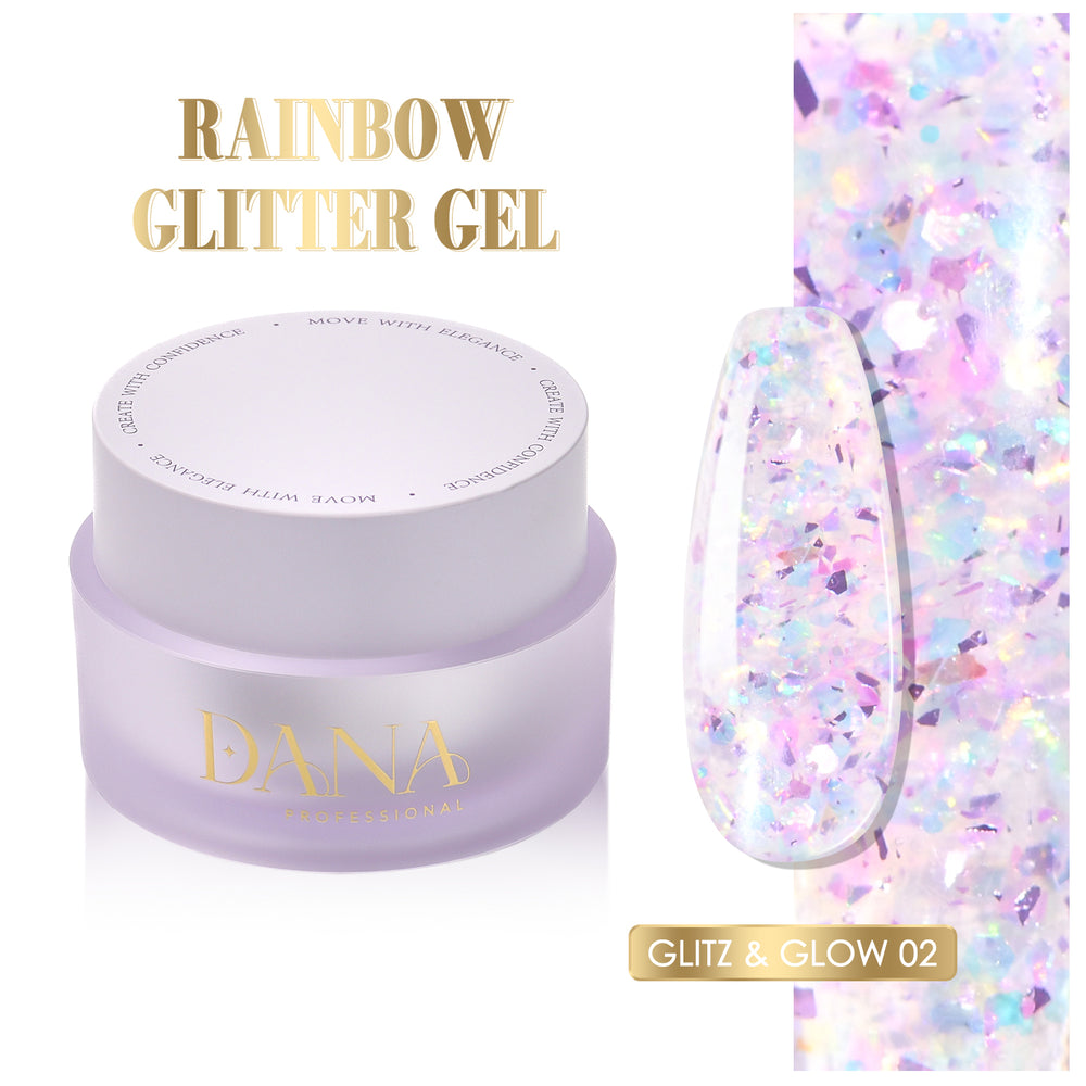 Rainbow Glitter Gel - Glitz & Glow 02 (30ml)