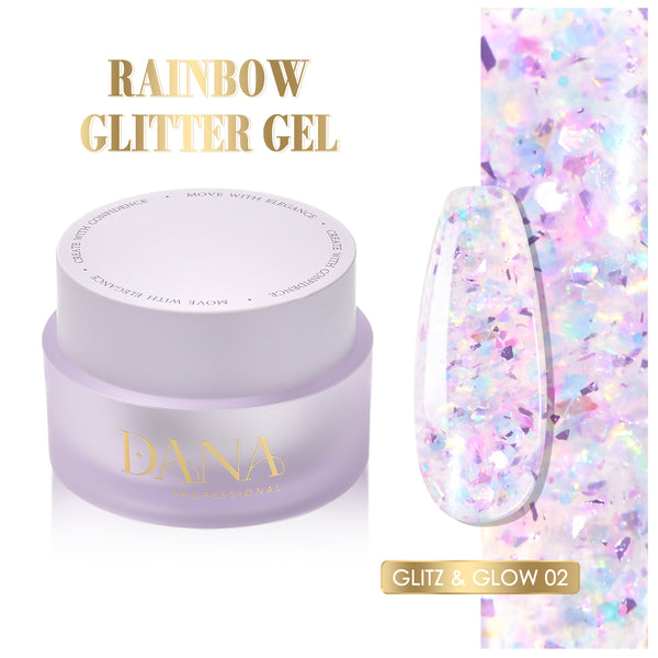 Rainbow Glitter Gel - Glitz & Glow 02 (30ml)