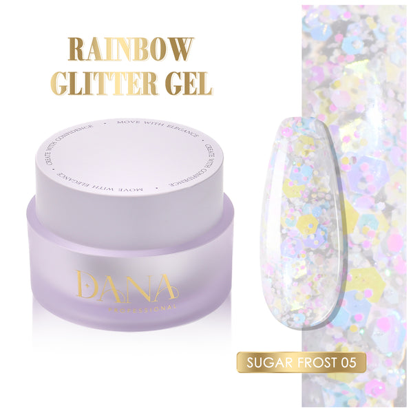 Rainbow Glitter Gel - Sugar Frost 05 (30ml)