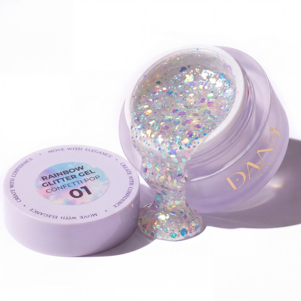 Rainbow Glitter Gel - Confetti Pop 01 (30ml)