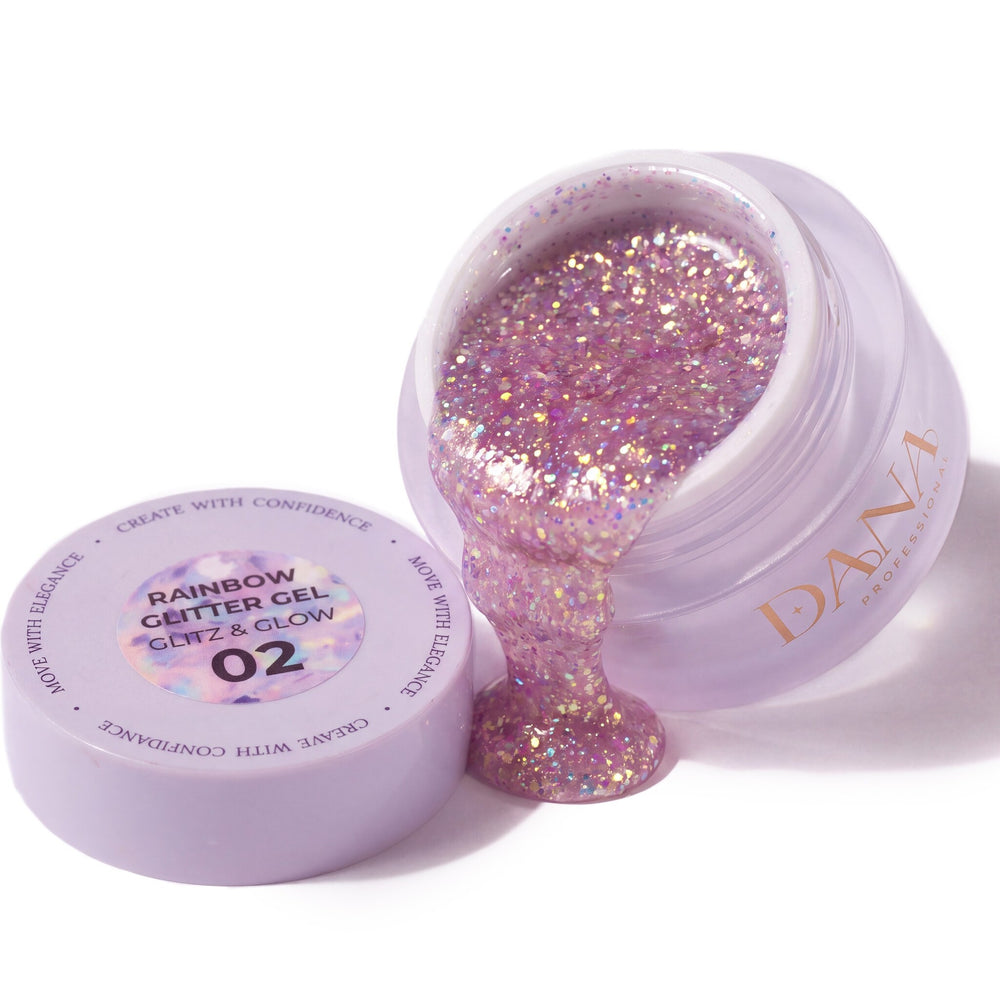 Rainbow Glitter Gel - Glitz & Glow 02 (30ml)