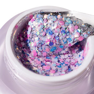 Rainbow Glitter Gel - Bubblegum Swirl 03 (30ml) texture