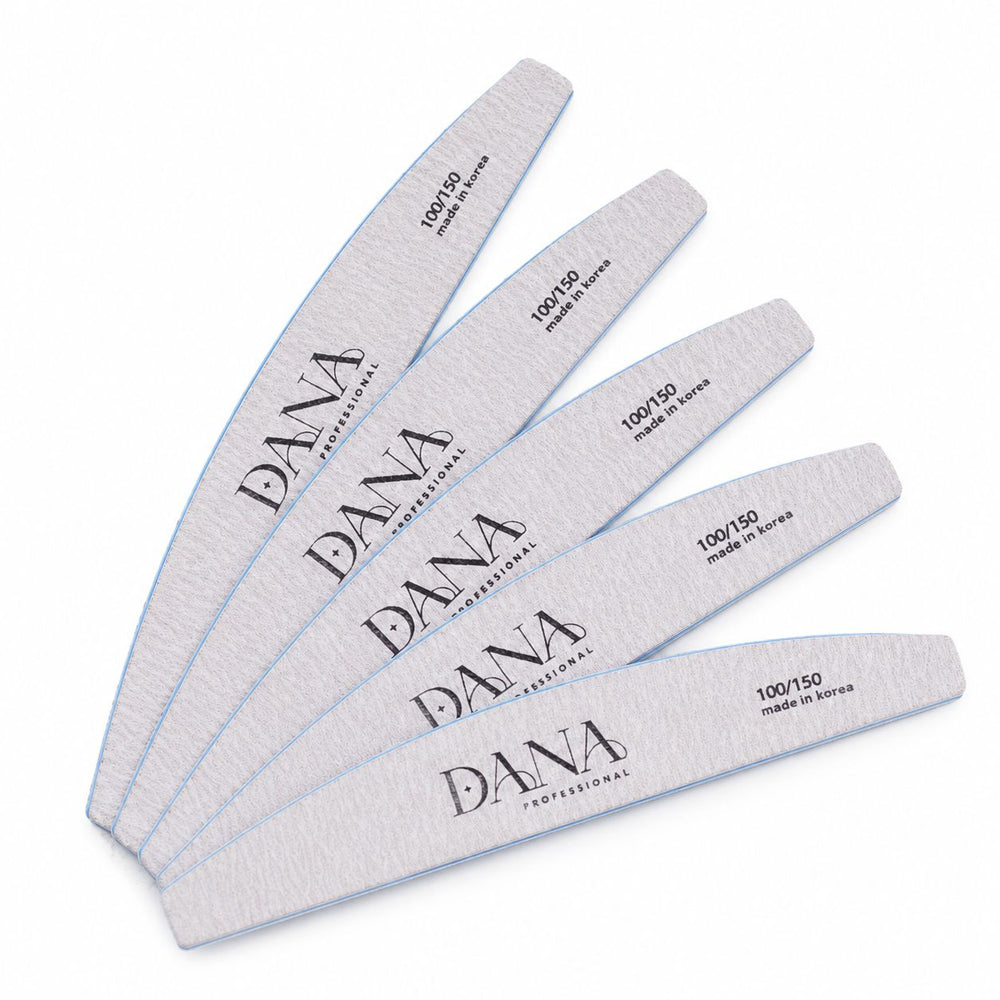 Premium Half Moon Nail File 100/150 Set (25pcs)